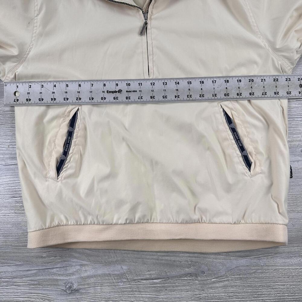 Sun Ice Jacket Mens Large Yellow 1/4 Zip Rain Wind Golf Performance Hand Warmers - Picture 3 of 5